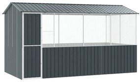 vidaXL Gaiola para Pássaros Antracite 410 x 210 x 230 cm