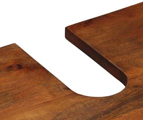 Conjunto de Móveis para Casa de Banho vidaXL de 4 Peças em Madeira Sól