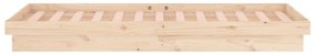 Estrutura de cama com luzes LED 90x200 cm madeira maciça