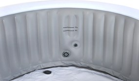 Spa insuflável portátil para 4 Pessoas com bolhas, banheira de hidromassagem, jacuzzi, cinzento