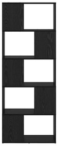 Estante Carvalho Preto Madeira engenharia 60 x 24 x 155 cm