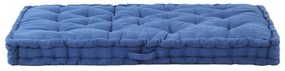 Almofadões para sofá de paletes 2 pcs algodão azul-claro