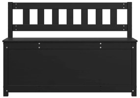 Banco 110x41x76,5 cm madeira de pinho maciça preto