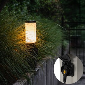 Candeeiro exterior moderno 45 cm em aço com tomada IP44 - Malios