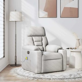 Cadeira de massagem reclinável tecido cinzento