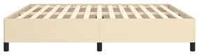 Estrutura de cama sem colchão 160x200 cm tecido cor creme
