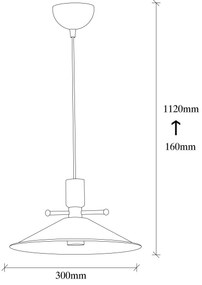 Candeeiro Suspenso Dodo – Preto e Cobre – 30 x 30 cm
