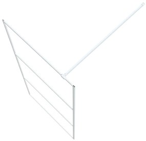 Divisória de chuveiro 90x195 cm vidro transparente ESG branco