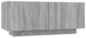 Conjunto móveis de TV 3 pcs c/ LEDs madeira sonoma cinzento