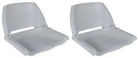 vidaXL Assentos de barco 2 pcs encosto dobrável 41x51x48 cm cinzento