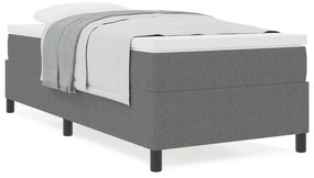 Cama Box com Colchão Cinza 90x200 cm Tecido de Corduroy