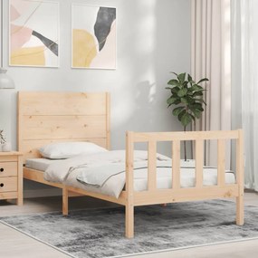 vidaXL Cama sem colchão 100x200 cm madeira de pinho maciça