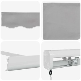 Toldo Retrátil Manual Cinza Claro 300x250 cm