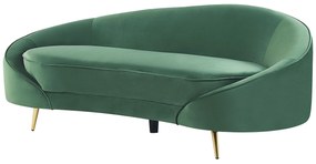 Sofá de 3 lugares em veludo verde esmeralda SAVAR Beliani