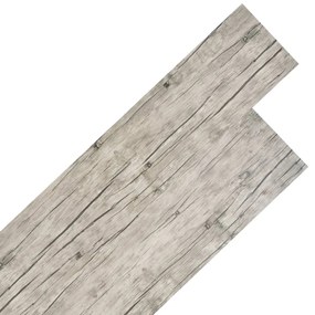 146591 vidaXL Tábuas soalho não-autoadesivas PVC 4,46 m² 3 mm cinza-claro