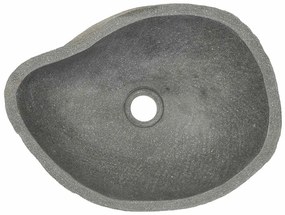 Lavatório de pedra do rio oval (37-46)x(29-36) cm
