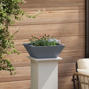 Jardineiras de bowl 5 pcs antracite 40x40x15 cm em aço