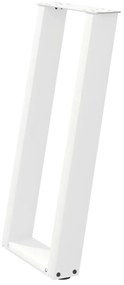 Pés de mesa de console em forma de U, 2 peças, branco, 28x(72-73) cm,