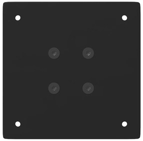 Pés de mesa de console 4 peças, preto, 72-74 cm, aço