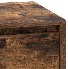Criados-Mudos com Luzes LED 2 pcs Carvalho Defumado 39x34.5x50 cm