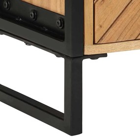 mesa de cabeceira 40x30x50 cm de madeira sólida de acácia