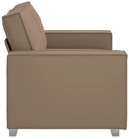 Sofá Loveseat vidaXL Cappuccino 120 cm em Couro Sintético