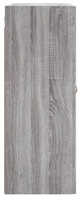 Armário de parede 69,5x34x90 cm deriv. madeira cinzento sonoma