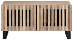 Mesa de centro 80x51x40 cm madeira de mangueira maciça branco