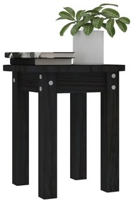 Mesa de centro Ø 35x35 cm madeira de pinho maciça preto