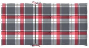 Almofadões lombares cadeiras jardim 6pcs oxford xadrez vermelho