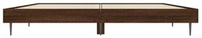 Estrutura de cama 135x190cm derivados madeira carvalho castanho