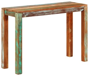 Mesa consola 110x35x76 cm madeira recuperada maciça