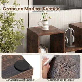Móvel de TV de 2 peças Centro de entretenimento minimalista para TV de 50/55/60 polegadas com combinação livre castanho
