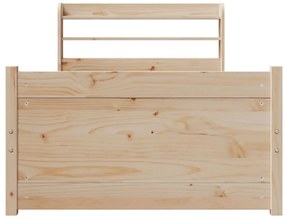 Estrutura de cama com cabeceira 100x200cm pinho maciço