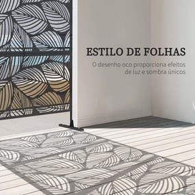 Biombo de Exterior Separador de Ambientes com 3 Peças com Padrão de Fl