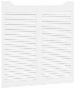Portas de batente design de persiana 2-Par 100x100 cm branco