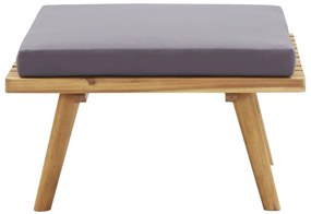 Conjunto lounge de jardim 5 pcs madeira de acácia maciça