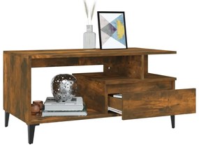 Mesa de centro 90x49x45 cm derivados madeira carvalho fumado