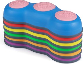 Conjunto de 6 Pedras de Equilíbrio em Forma de Ervilha, 30 x 14 x 6,5 cm, Antiderrapantes, Multicolor