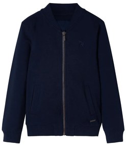 Sweatshirt para criança com fecho azul-marinho 92
