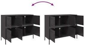 Aparador 100,5x39x79 cm aço preto