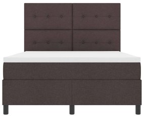 Cama Box com Colchão e LED Marrom Escuro - 140 x 190 cm