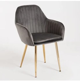 DUDECO - Cadeira Norbana Gold Cinzento