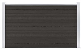 vidaXL Painel de vedação WPC 180x105 cm preto