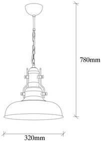 Chandelier Berceste – Preto – 32 x 32 cm