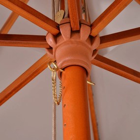Chapéu de Sol de Jardim com Teto Duplo Sistema de Polia Toldo de Polié