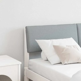 vidaXL Cabeceira estofada Cinzento-claro 160 cm