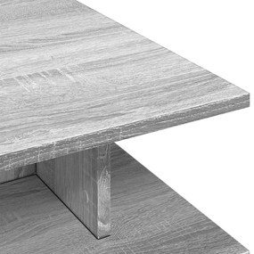 Mesa de centro 102x55x35 cm derivados madeira cinzento sonoma