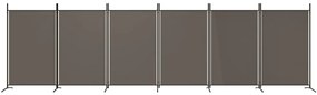Divisória de quarto com 6 painéis 520x180 cm tecido antracite