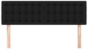Cabeceira de cama 2 pcs tecido 72x5x78/88 cm preto